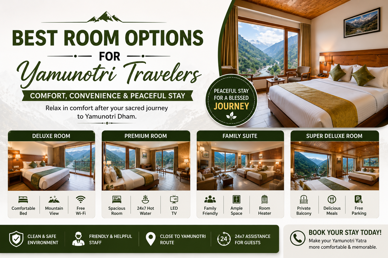 Best Room Options for Yamunotri Travelers