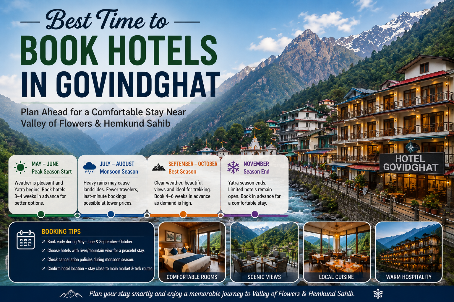 Best Time to Book Hotels in Govindghat